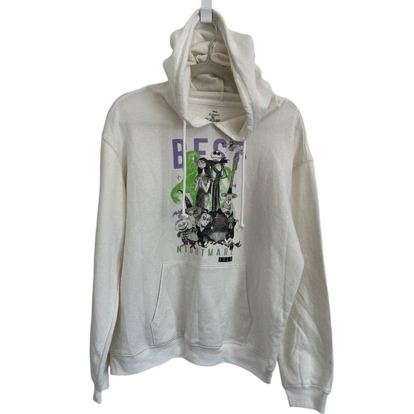 Disney Tim Burton’s Nightmare Before Christmas XL Hoodie Sweatshirt Jack Sally - Picture 1 of 13
